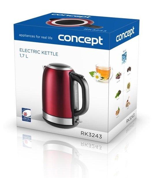 Rychlovarná konvice Concept RK3243 červená Rychlovarná konvice Concept RK3243 červená