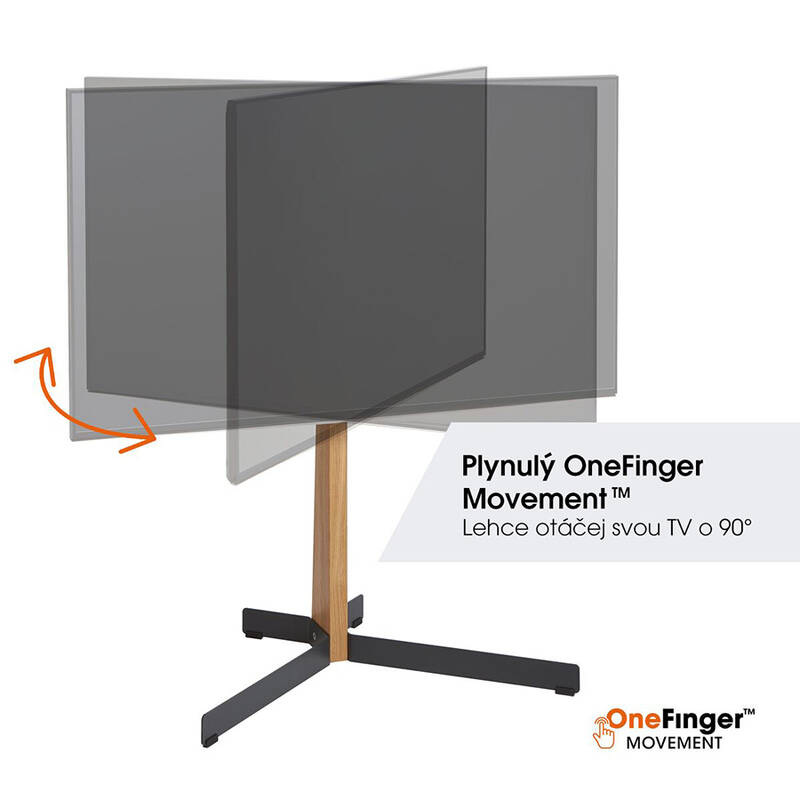 Stojan pro TV Vogel’s TVS 3695B pro úhlopříčky 40" až 77", nosnost 50 kg černý/dřevo