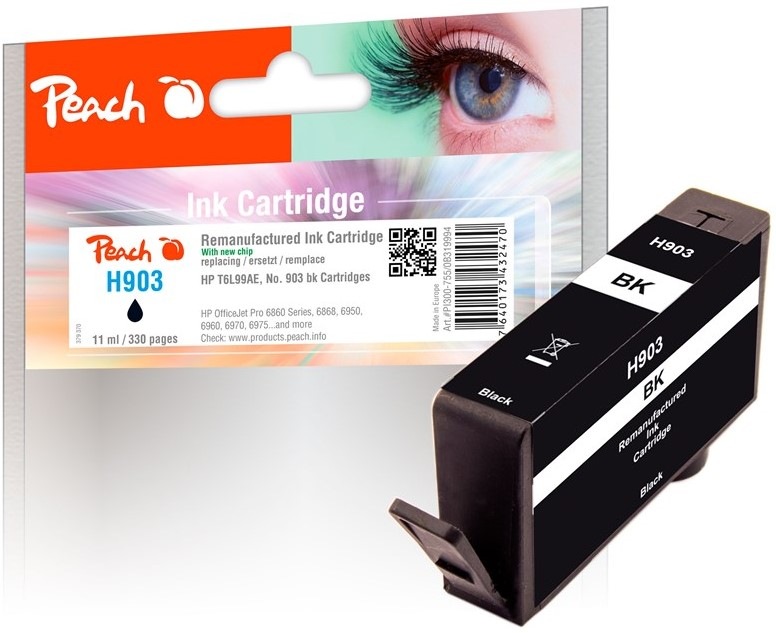 Inkoustová náplň Peach HP 903, 330 stran - černá