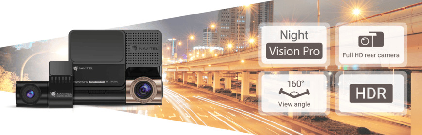 Autokamera NAVITEL RS990 GPS černá