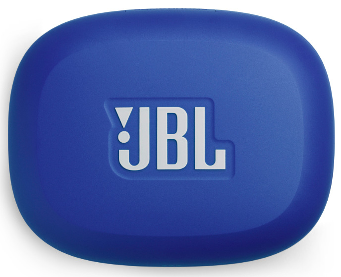 Sluchátka JBL Endurance Peak 4 modrá Modré nabíjecí pouzdro sluchátek JBL Endurance Peak 4 s logem JBL