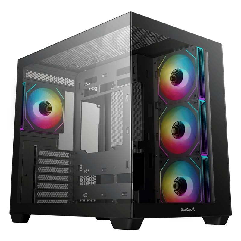 PC skříň DeepCool CG530 4F, černá barva.