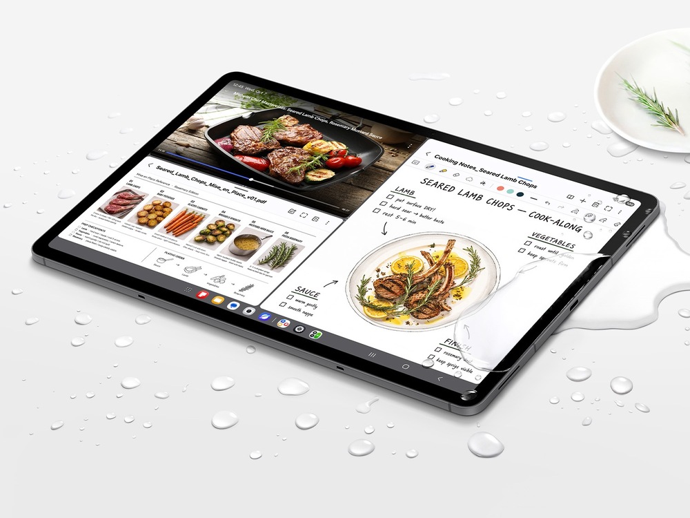 Dotykový tablet Samsung Galaxy Tab S12+ 12 GB / 256 GB + dotykové pero stříbrný Samsung Galaxy Tab S12+ je odolný vůči vodě a prachu