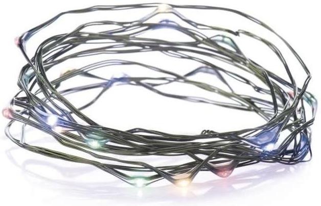 Vánoční osvětlení EMOS 40 LED nano řetěz zelený, 4 m, venkovní i vnitřní, multicolor, časovač