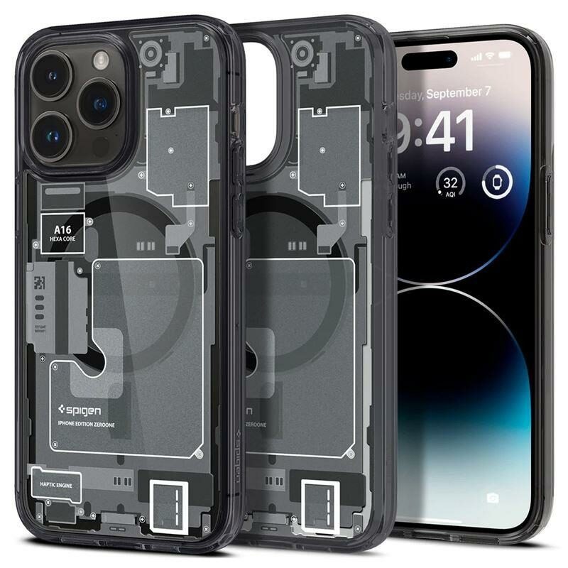 Kryt na mobil Spigen Ultra Hybrid Zero One s MagSafe pro iPhone 14 Pro šedý