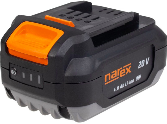 Akumulátor Narex Camouflage AP24 20 V 4 Ah v černo-oranžovém provedení pro nářadí NAREX