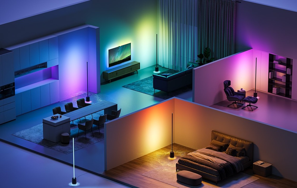 Stojací lampa Govee Floor Lamp Pro RGBICWW LED + ovladač CZ černá