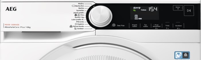 Sušička prádla AEG AbsoluteCare® Plus 9000 TR938H2C bílá Programy