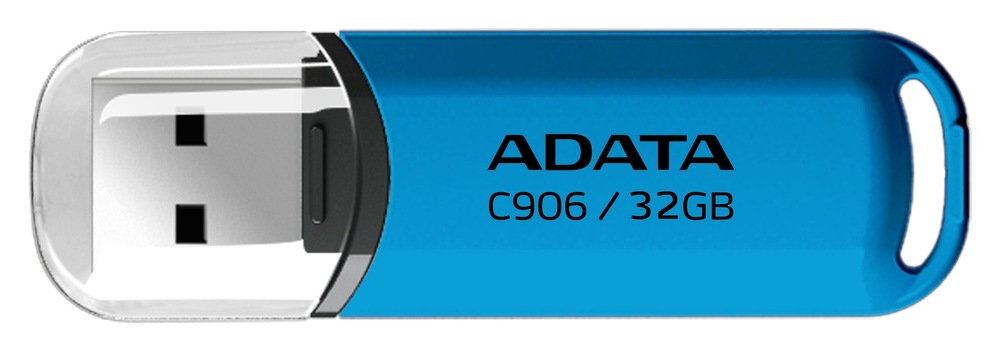 USB Flash ADATA Classic C906 32GB modrý Flash disk nabízí dostatek prostoru pro vaše soubory a umožňuje jejich pohodlný přenos díky rozhraní USB 2.0.