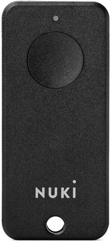 Nuki Fob – kompaktní bluetooth dálkový ovladač pro chytré zámky, čelní pohled.