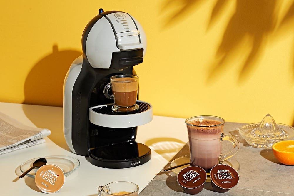 Kapslový kávovar Krups NESCAFÉ Dolce Gusto Mini Me KP123BCE+ kapsle Barista 96 ks šedý Kapslový kávovar Krups NESCAFÉ Dolce Gusto Mini Me KP123BCE+ kapsle Barista 96 ks šedý