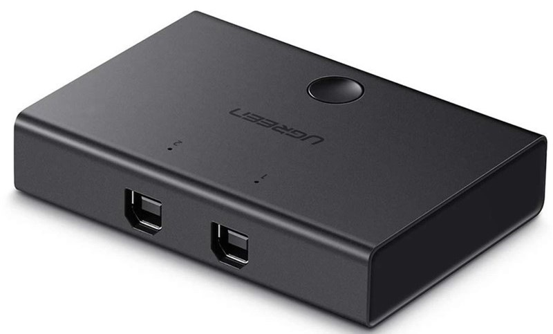 Redukce UGREEN USB 2.0 Sharing Switch 2x1 - černá