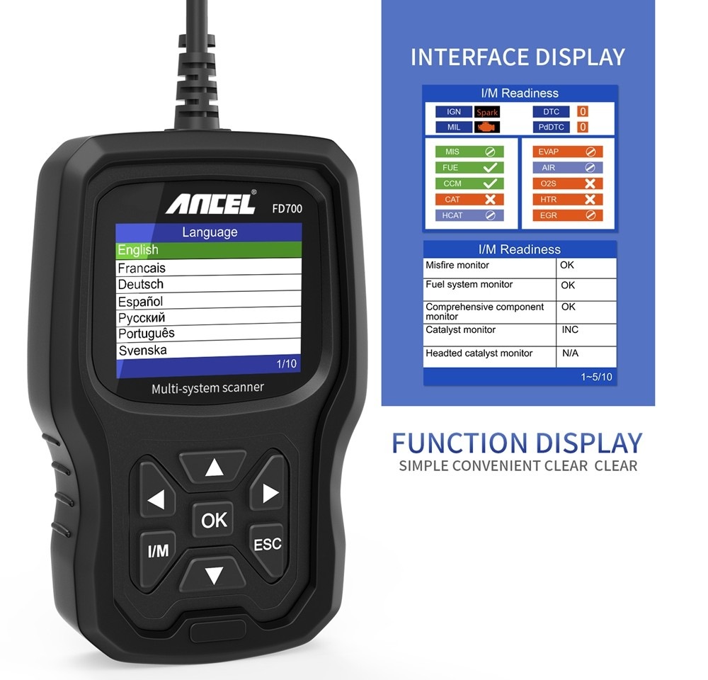 Diagnostika vozu Ancel FD700 Diagnostika ANCEL FD700 OBD pro Ford
