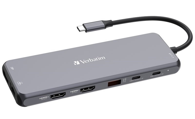 USB Hub Verbatim USB-C Pro Multiport 13 Port stříbrný