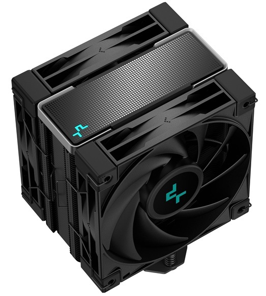 Chladič CPU DeepCool AK400 Zero Dark Plus černý Detail obrázku chladiče.