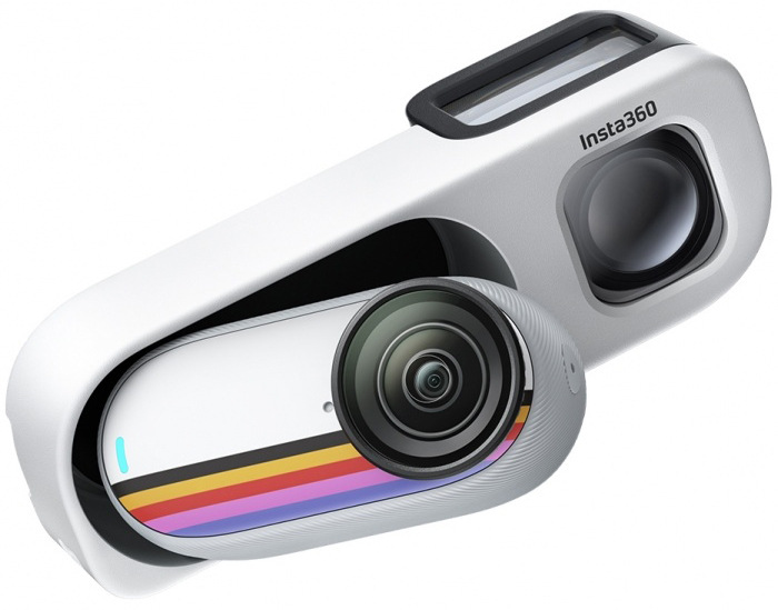 Kompaktní kamera Insta360 GO 3S Retro bundle 128 GB s retro vzhledem, bílá barva