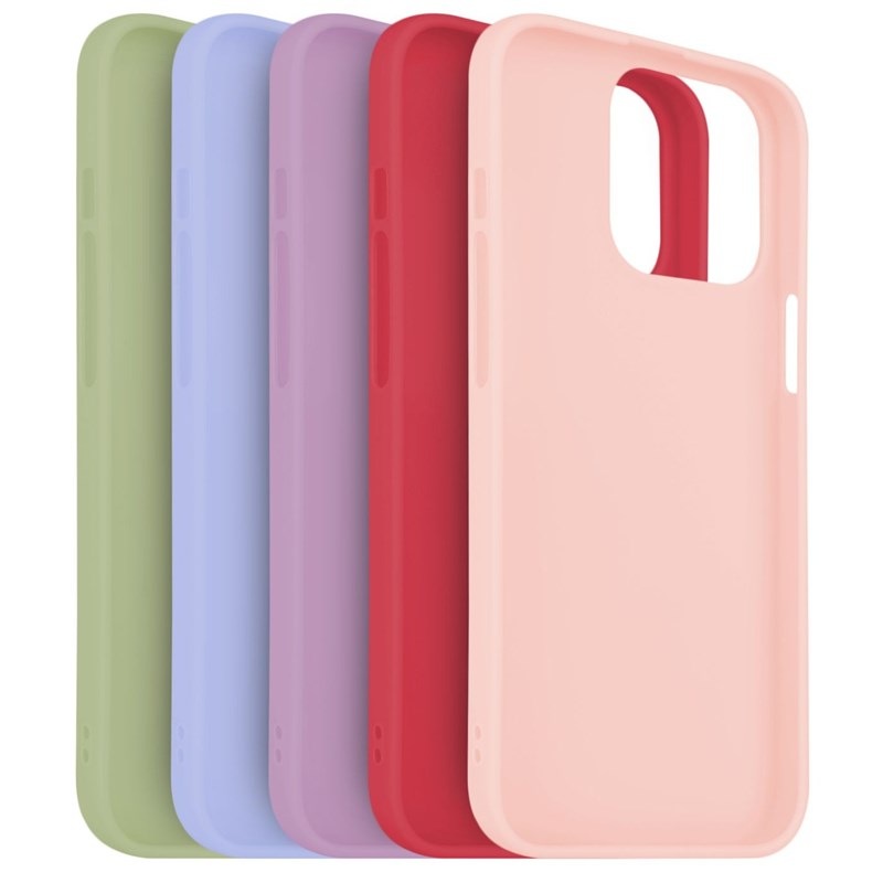 Set krytů na mobil FIXED Story na Apple iPhone 13 Mini červený/modrý/zelený/růžový/fialový