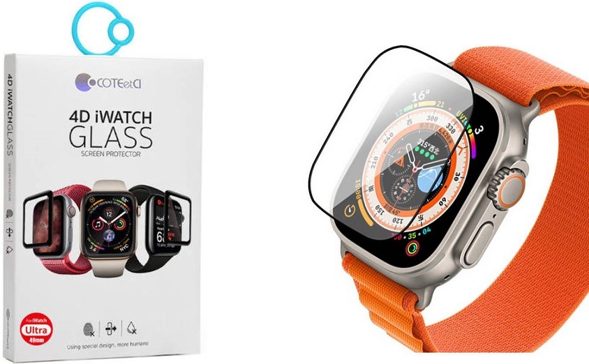Ochranná fólie COTECi 9D Black Edge na Apple Watch Ultra 49mm COTECi 9D Black Edge