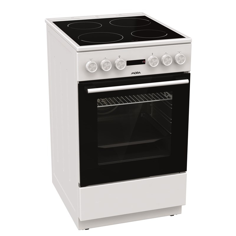 Sklokeramický sporák Mora C 5245 BW bílý Sklokeramický sporák Mora C 5245 BW bílý