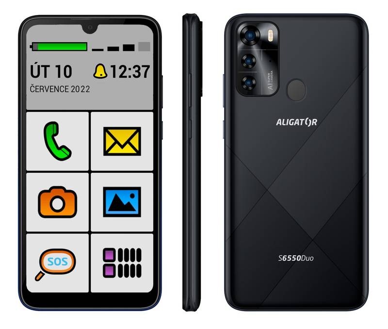 Mobilní telefon Aligator S6550 Senior černý Mobilní telefon Aligator S6550 Senior černý