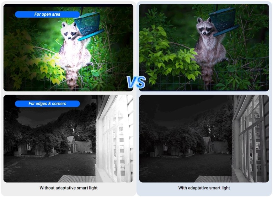 IP kamera EZVIZ PTZ EB8 Pro 4G Ranger kit khaki Fotografie mývala a zahrady se chlubí lepší viditelnosti díky úpravám expozice v kameře EZVIZ PTZ EB8 Pro 4G Ranger