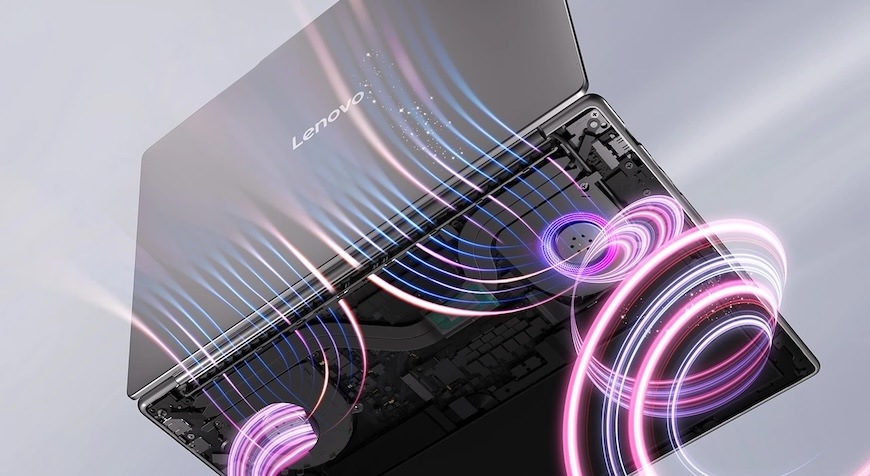 Notebook Lenovo Yoga Pro 7 15IPH11 šedý Součástí notebooku od Lenovo jsou čtyři vestavěné reproduktory nabízející široký frekvenční rozsah od 108 Hz do 20 kHz.