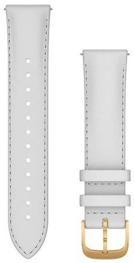 Řemínek Garmin Quick Release Bands (20 mm), bílý, Italian Leather, zlatá přezka