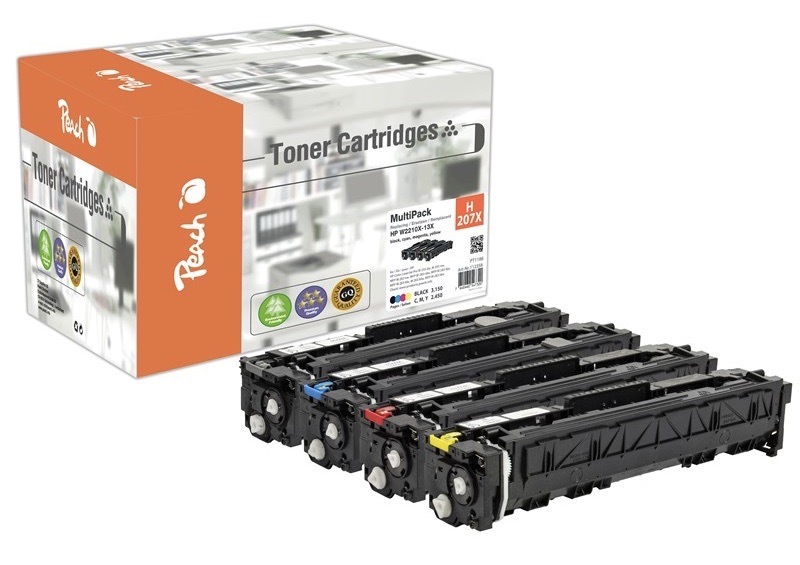 Toner Peach HP 207X, W22103X, MultiPac, 1x3150/3x2450 stran vícebarevný