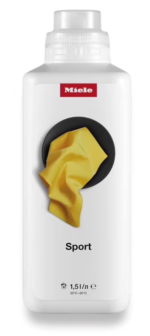 Miele Sport 1,5 l pohled zepředu na láhev