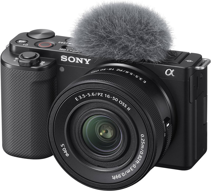 Digitální kompakt Sony ZV-E10 s objektivem 16–50 mm, černá barva