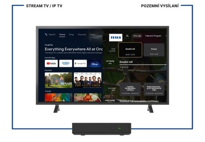 Multimediální centrum Tesla MediaBox XT850, DVB-T2 černý
