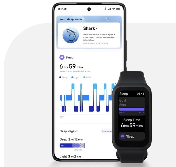 Fitness náramek Xiaomi Smart Band 9 Active růžový Fitness náramek Xiaomi Smart Band 9 Active růžový
