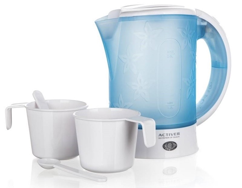 Rychlovarná konvice ACTIVER LAGO 0,6 l bílá/modrá