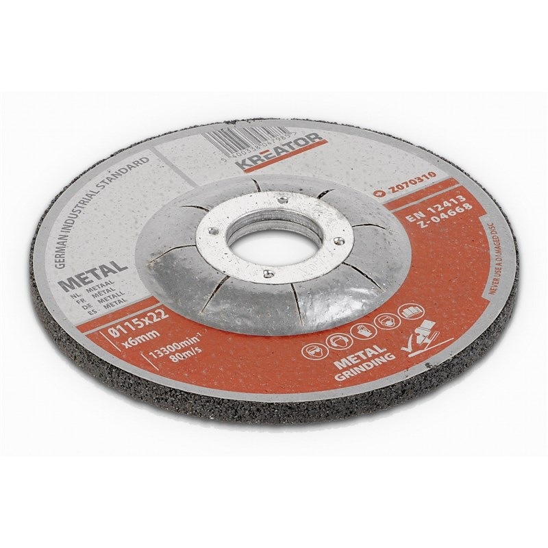 Brusný kotouč Kreator 115 x 6mm na kov