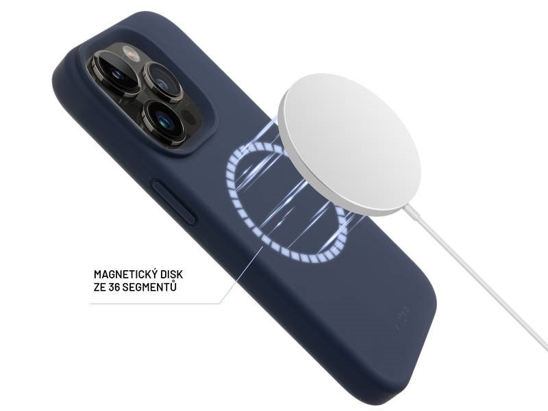 Kryt na mobil FIXED MagFlow s podporou MagSafe na Apple iPhone 14 Pro modrý