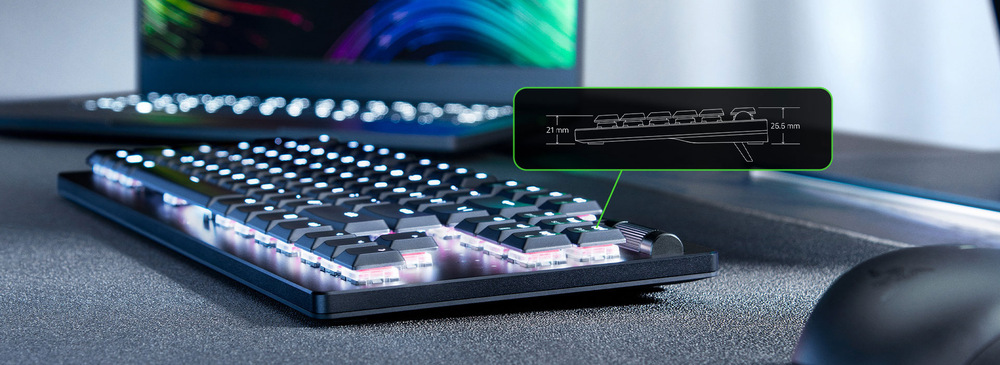 Klávesnice Razer DeathStalker V2 Pro Tenkeyless (Red Switch) - US Layout bílá