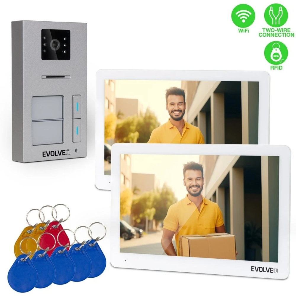 Dveřní videotelefon Evolveo DoorPhone 20-2W - bílý