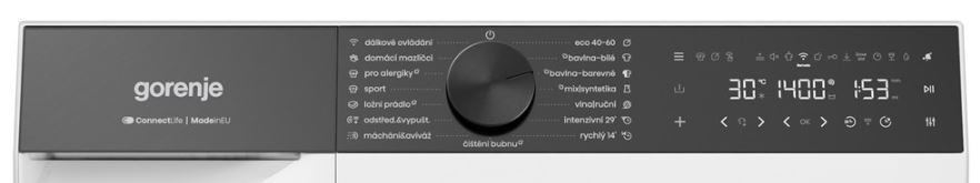 Pračka Gorenje G600 W694A1 FastWashPro bílá ovládací panel pračky Gorenje W694A1