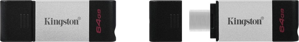USB Flash Kingston DataTraveler 80 64GB, USB-C černý/stříbrný Kingston DataTraveler 80