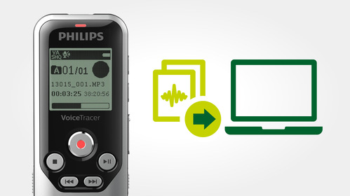 Diktafon Philips DVT1250 černý/stříbrný Diktafon Philips DVT1250 černý/stříbrný