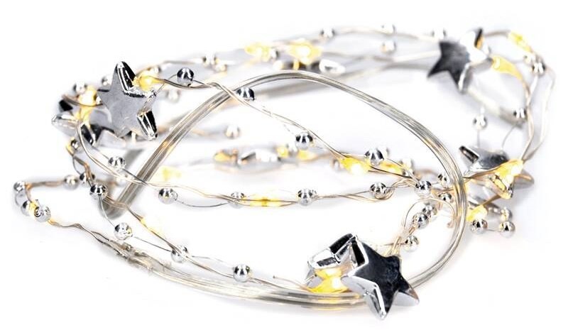 Vánoční osvětlení Solight řetěz - s dekoraccemi, 20LED, 1m, 2x AA, IP20