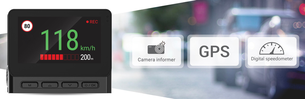 Autokamera NAVITEL RS985 GPS černá