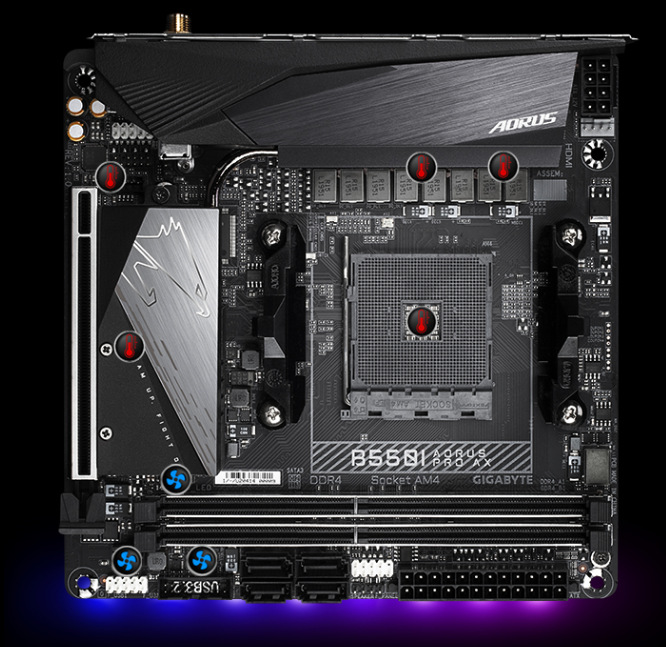 Základní deska GIGABYTE B550I AORUS PRO