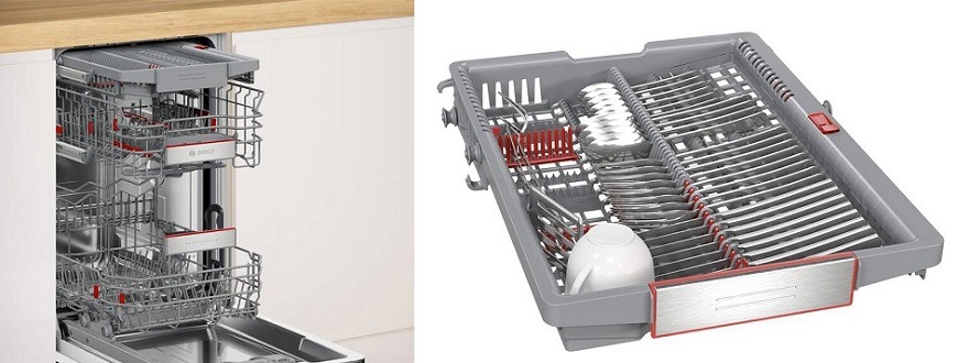 Myčka nádobí Bosch Serie 6 SPS6YMI14E Zeolith® nerez Volně stojící myčka Bosch, flexibilní koše VarioFlex Pro a priborova zasuvka