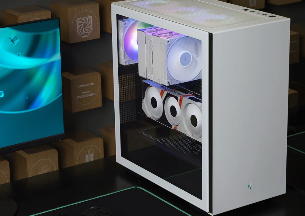 Case DeepCool CH510 WH bílá Vzhled DeepCool CH510 WH vylepšuje boční panel z temperovaného skla
