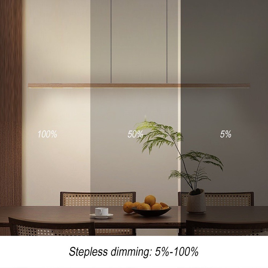 Stropní svítidlo IMMAX NEO MADEIRA 157cm dřevo jasan bílé/hnědé IMMAX NEO MADEIRA a plynulé stmívání.