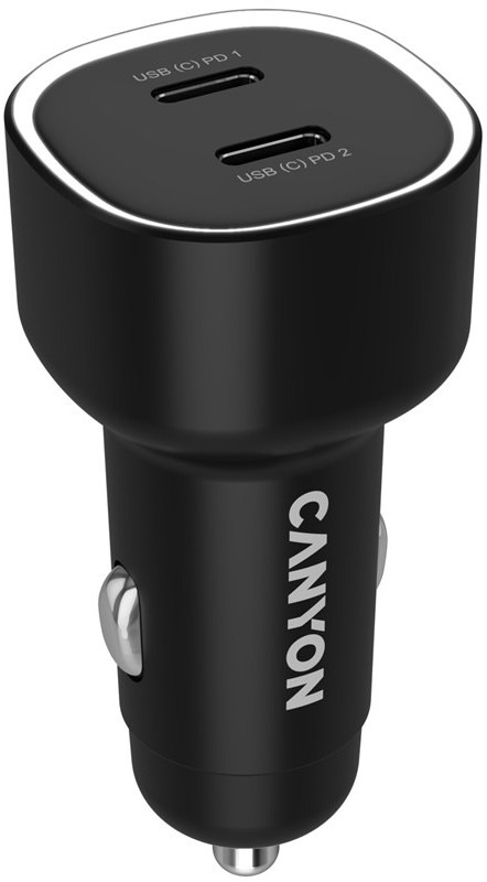 Adaptér do auta Canyon OnDrive 60 PD s výkonem 60 W  a dvěma USB-C porty