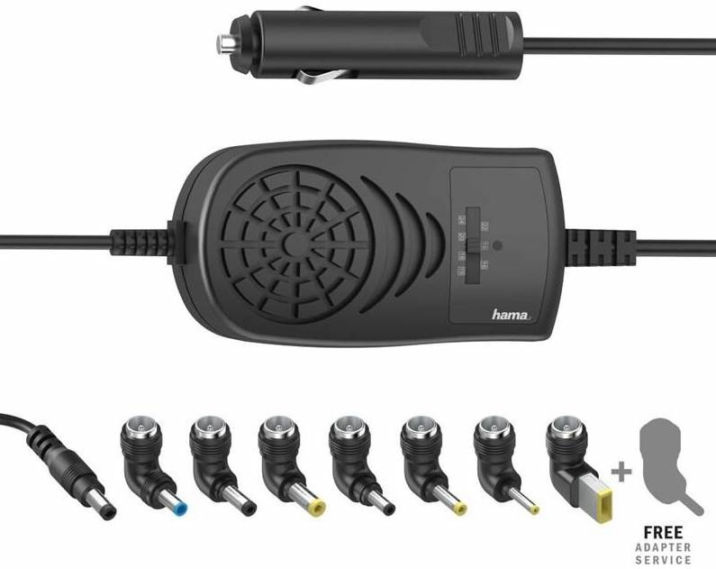 Napájecí adaptér Hama univerzální pro notebook do auta, 15-24 V, 120 W