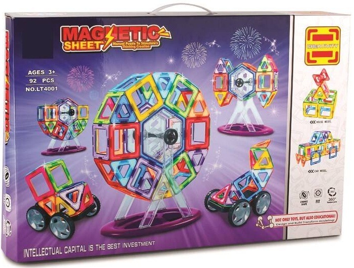 Stavebnice SPARKYS Magnetic Sheet 92 dílků