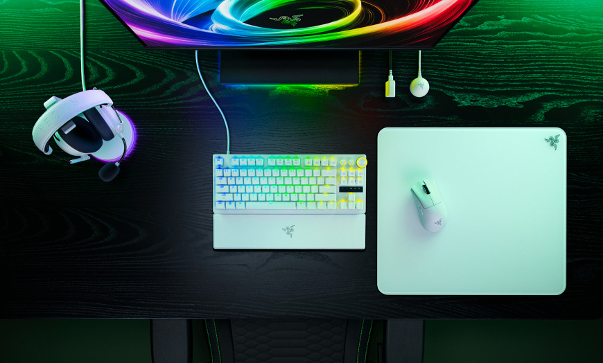 Klávesnice Razer Huntsman V3 Pro Tenkeyless 8KHz, US Layout bílá